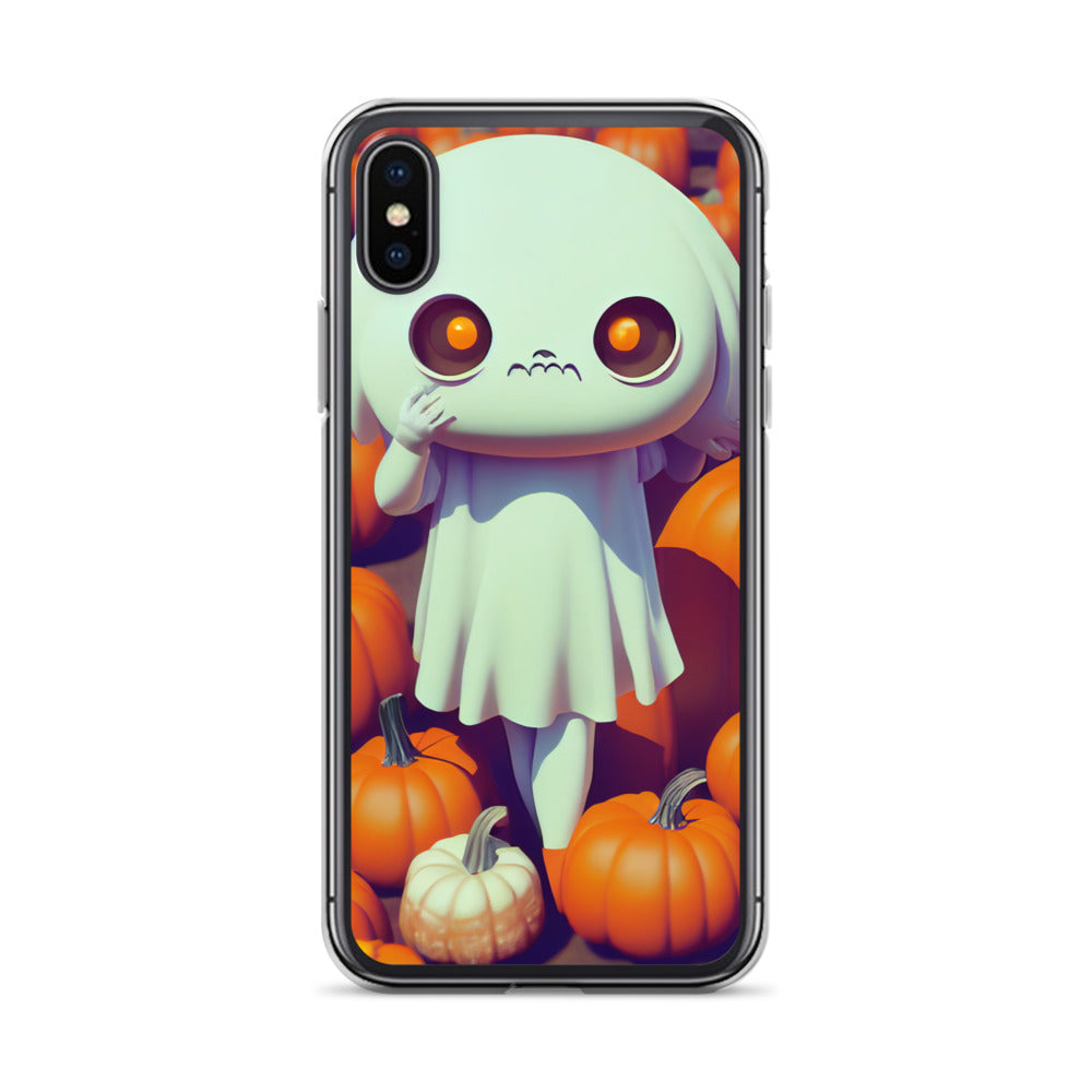 iPhone Case - Halloween Ghost Girl in the Pumpkin Patch