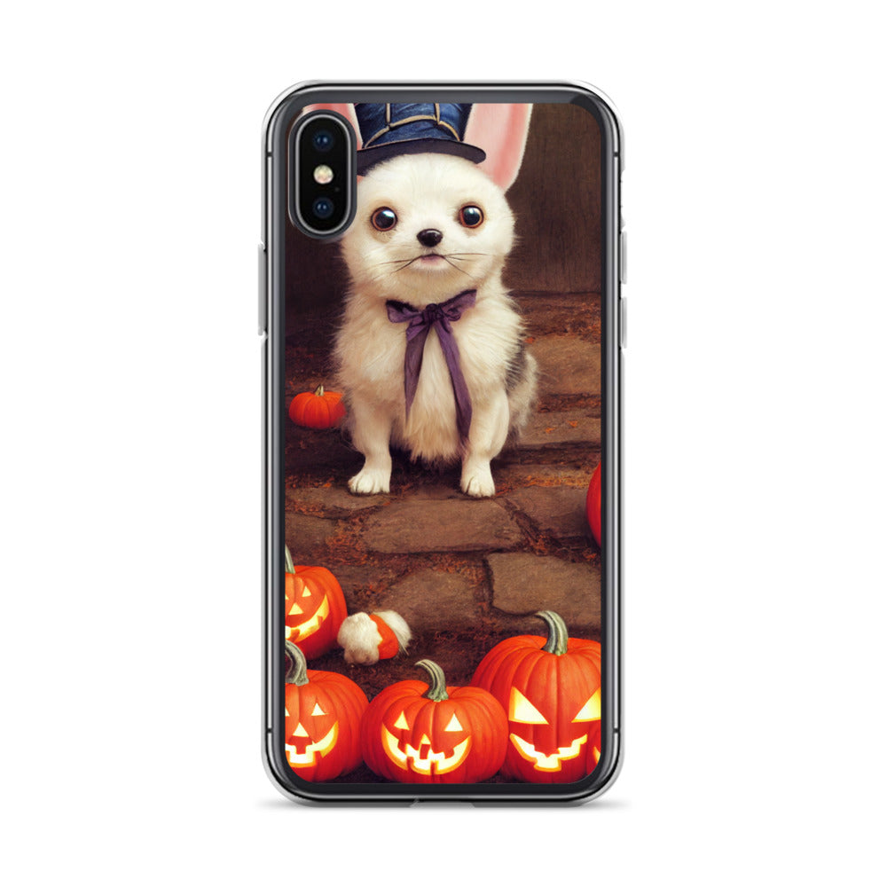 iPhone Case - Halloween Cute Pup with Purple Bow