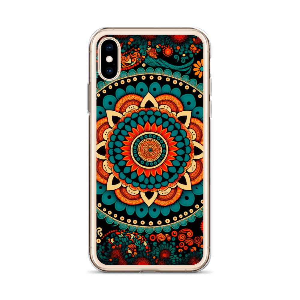 iPhone Case - Orange and Turquoise Mandala