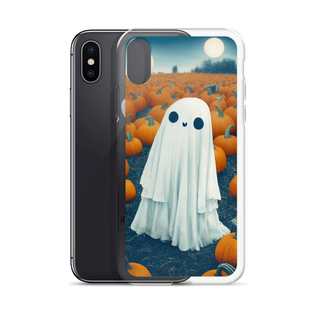 iPhone Case - Halloween Ghost in the Pumpkin Patch