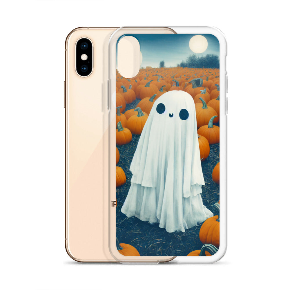 iPhone Case - Halloween Ghost in the Pumpkin Patch