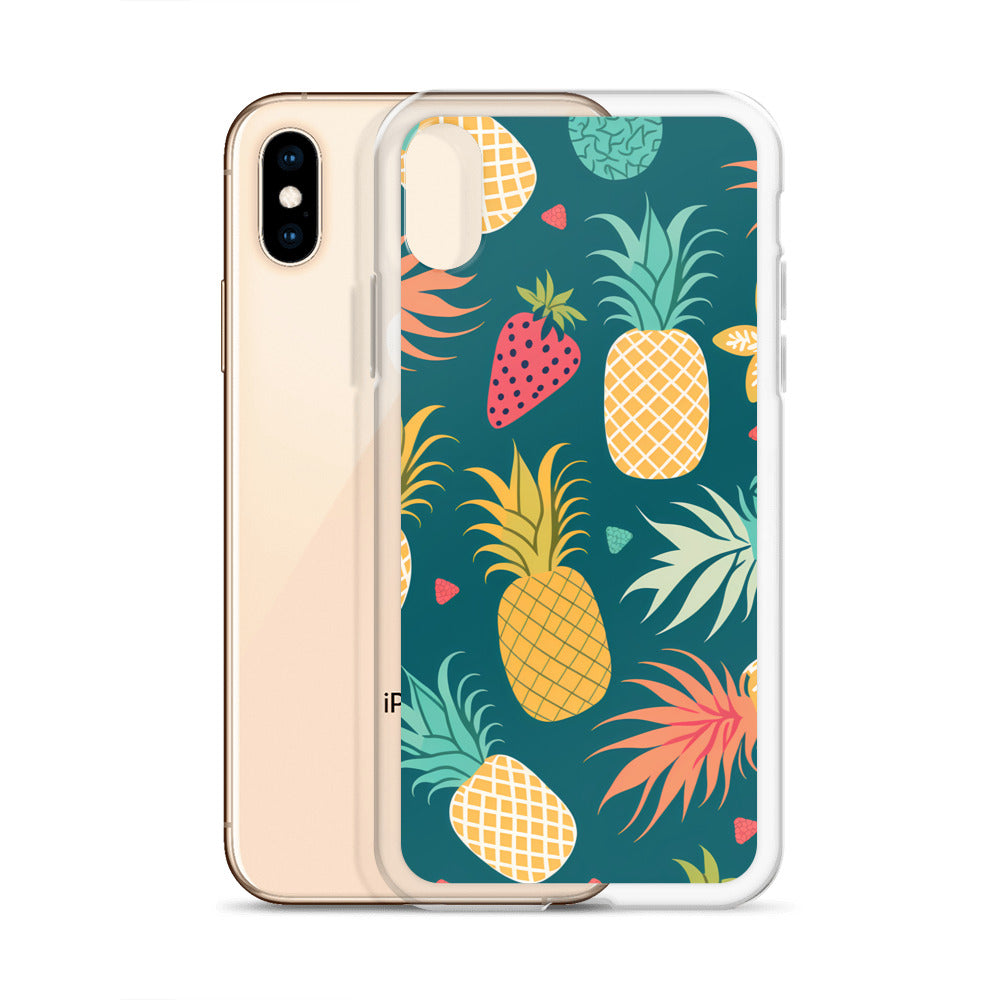iPhone Case - Pineaples on Aqua