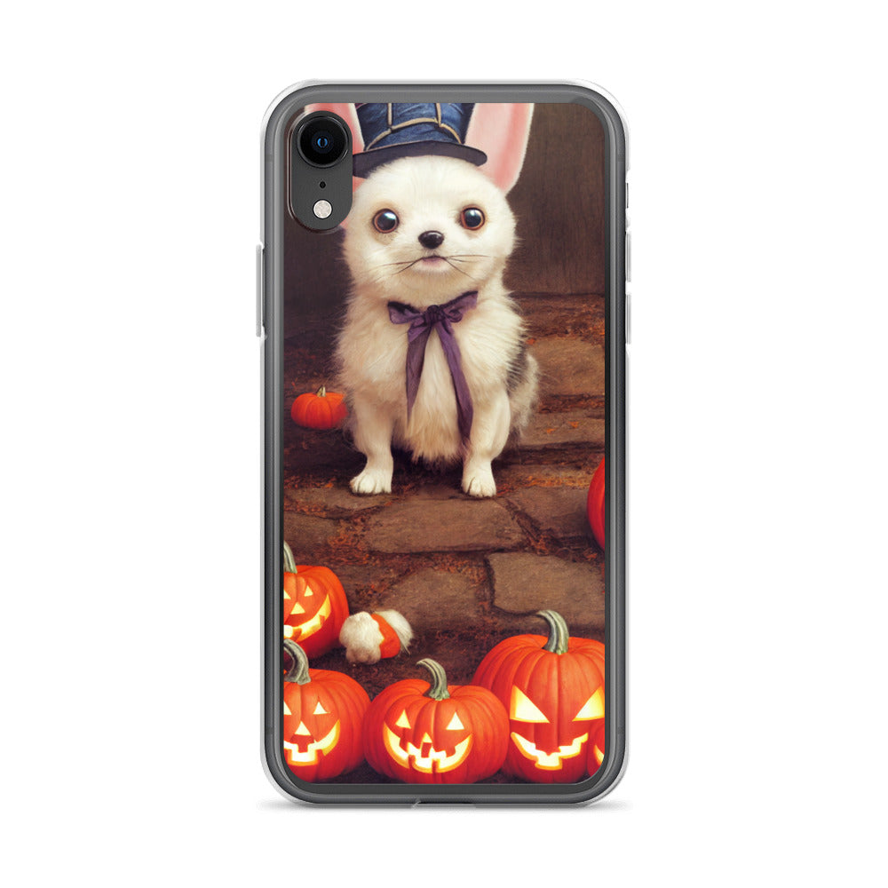 iPhone Case - Halloween Cute Pup with Purple Bow