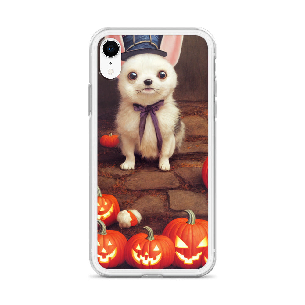 iPhone Case - Halloween Cute Pup with Purple Bow