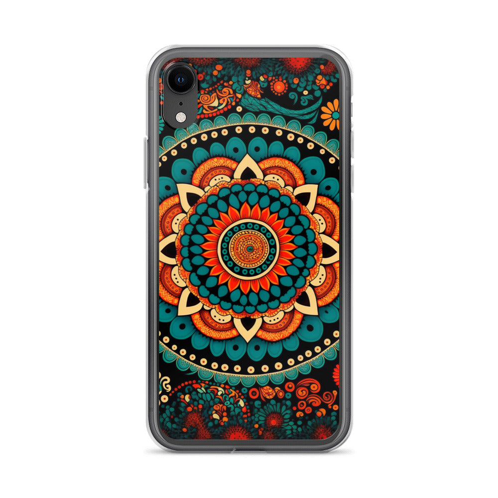 iPhone Case - Orange and Turquoise Mandala
