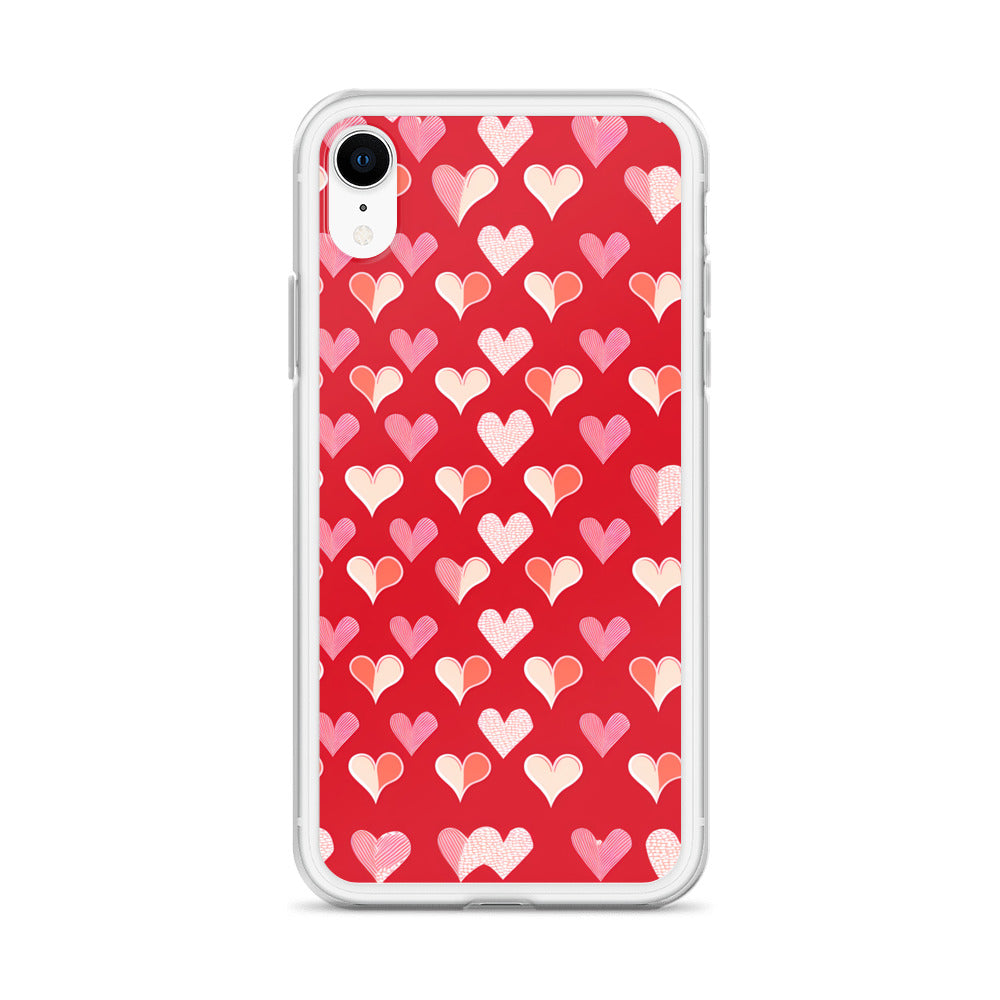 iPhone Case - Red and Pink Hearts