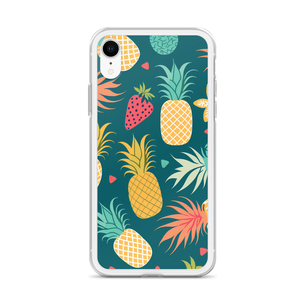 iPhone Case - Pineaples on Aqua