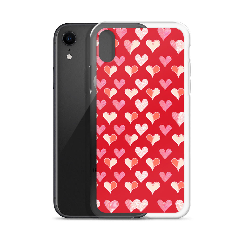 iPhone Case - Red and Pink Hearts