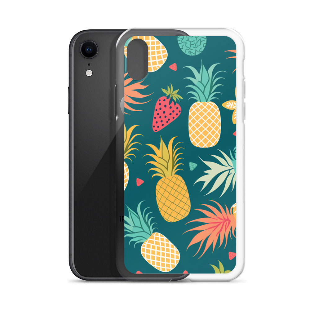 iPhone Case - Pineaples on Aqua