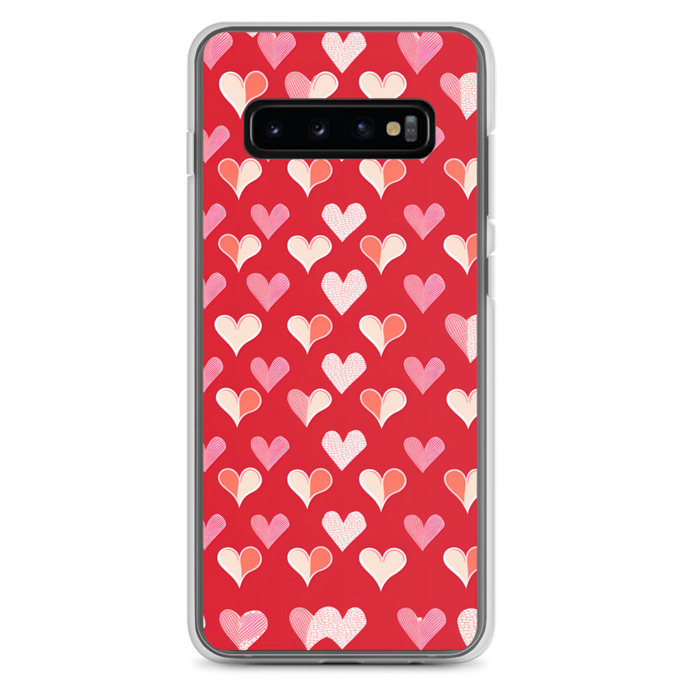 Samsung Case - Red and Pink Hearts