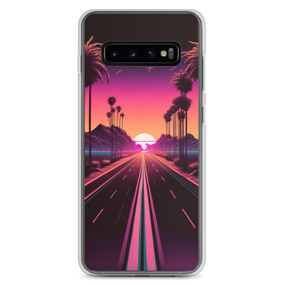 Samsung Case - Synthwave Mountain Sunset Highway