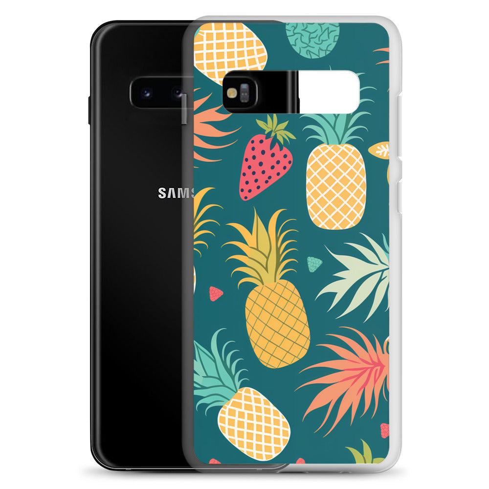 Samsung Case - Pineapples on Aqua