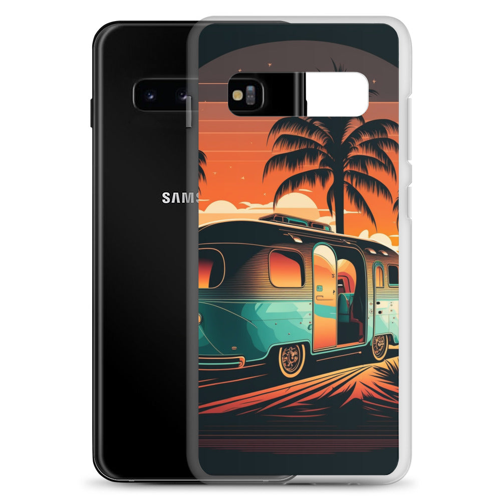 Samsung Case - Turquoise Camper at Beach Sunset