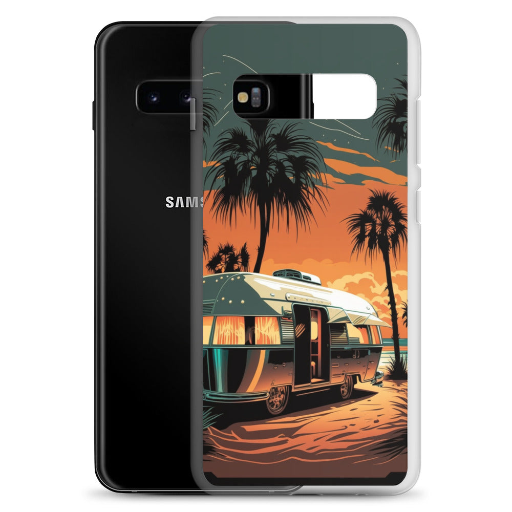 Samsung Case - Silver Beach Camper