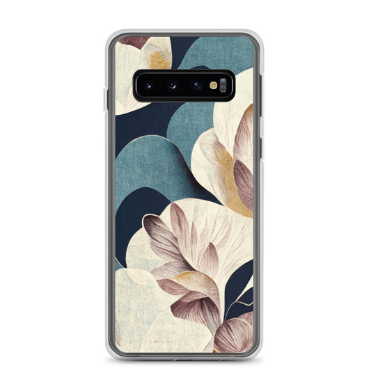 Samsung Case - Large Florals on Blue
