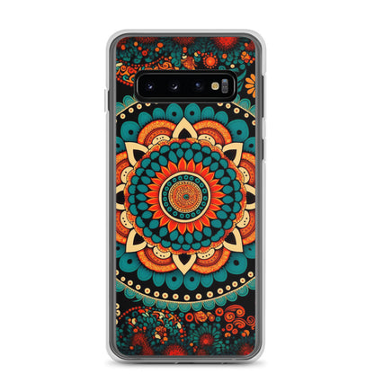 Samsung Case - Orange and Turquoise Mandala