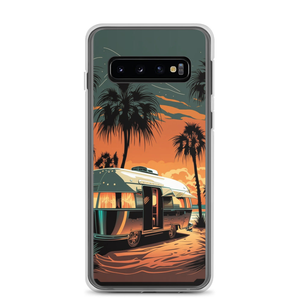 Samsung Case - Silver Beach Camper