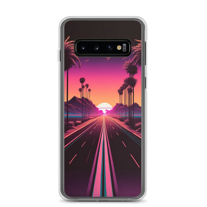 Samsung Case - Synthwave Mountain Sunset Highway