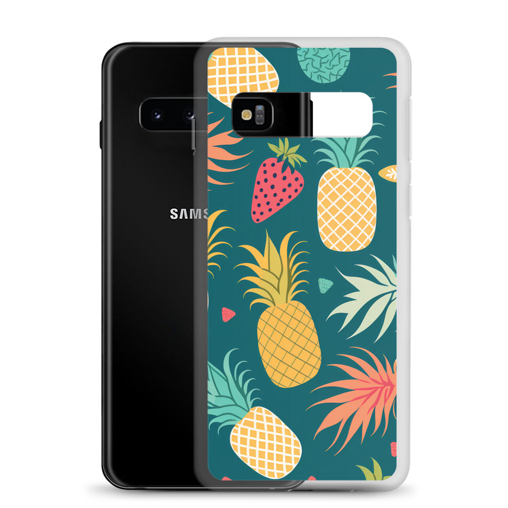 Samsung Case - Pineapples on Aqua