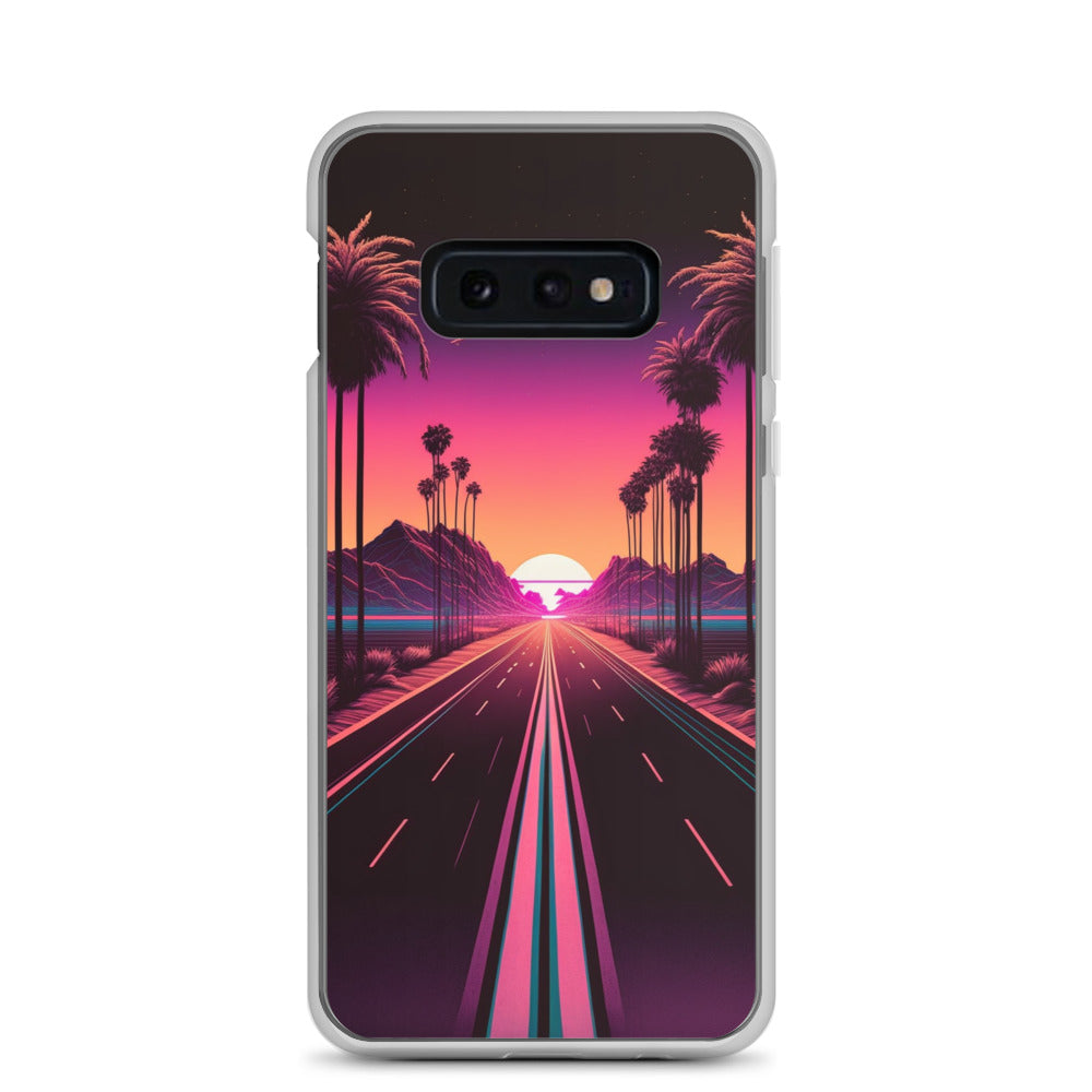 Samsung Case - Synthwave Mountain Sunset Highway