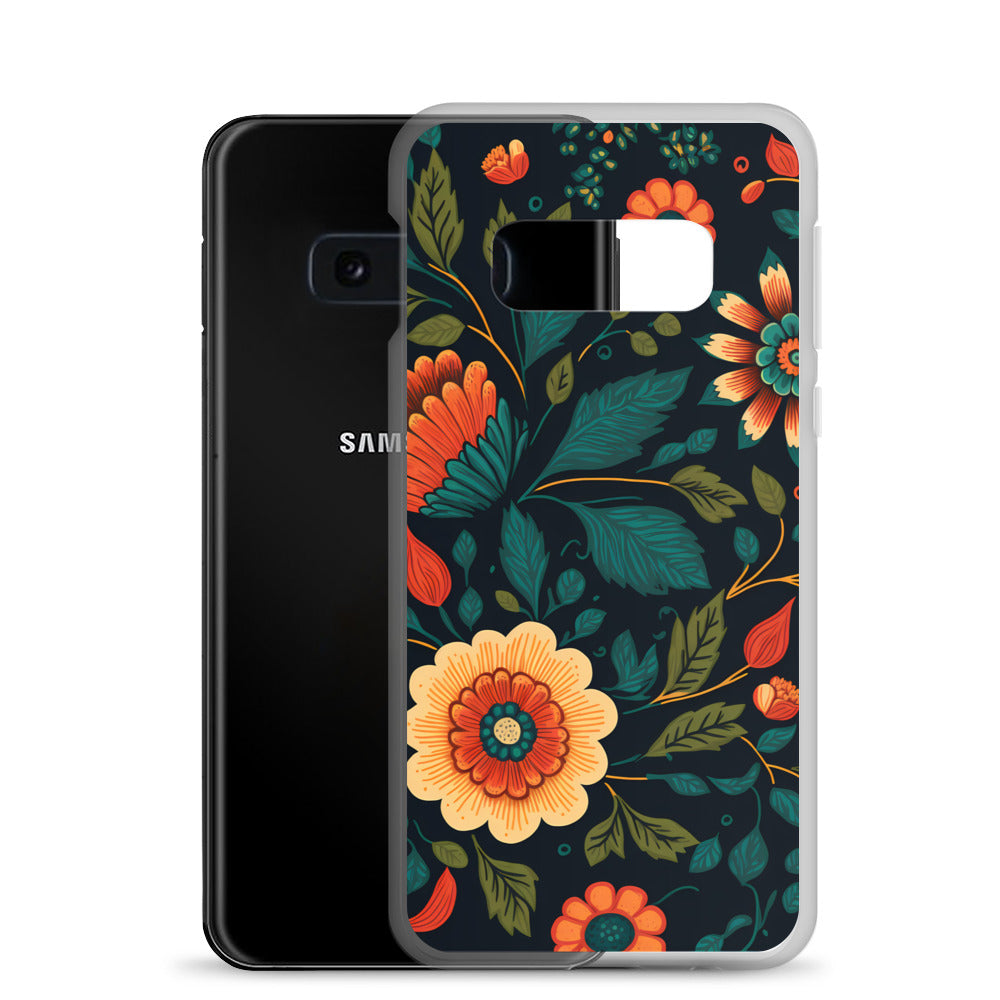 Samsung Case - Orange Florals