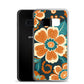 Samsung Case - Orange and Turquoise Blossom