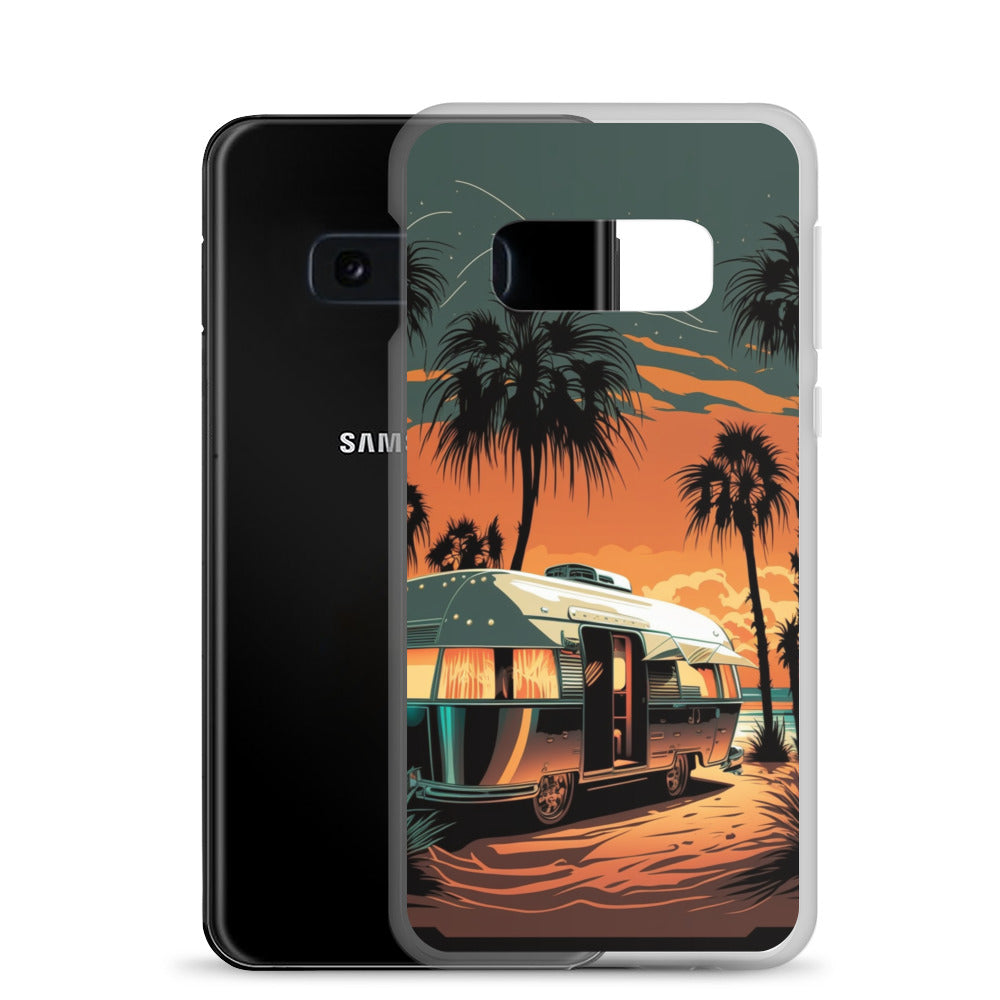 Samsung Case - Silver Beach Camper