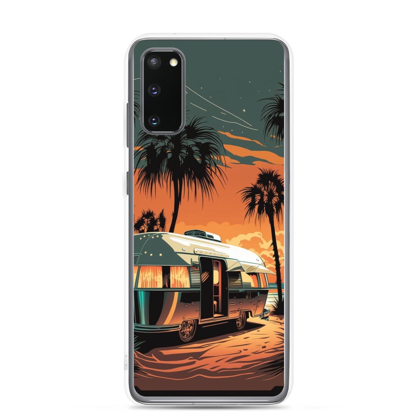 Samsung Case - Silver Beach Camper