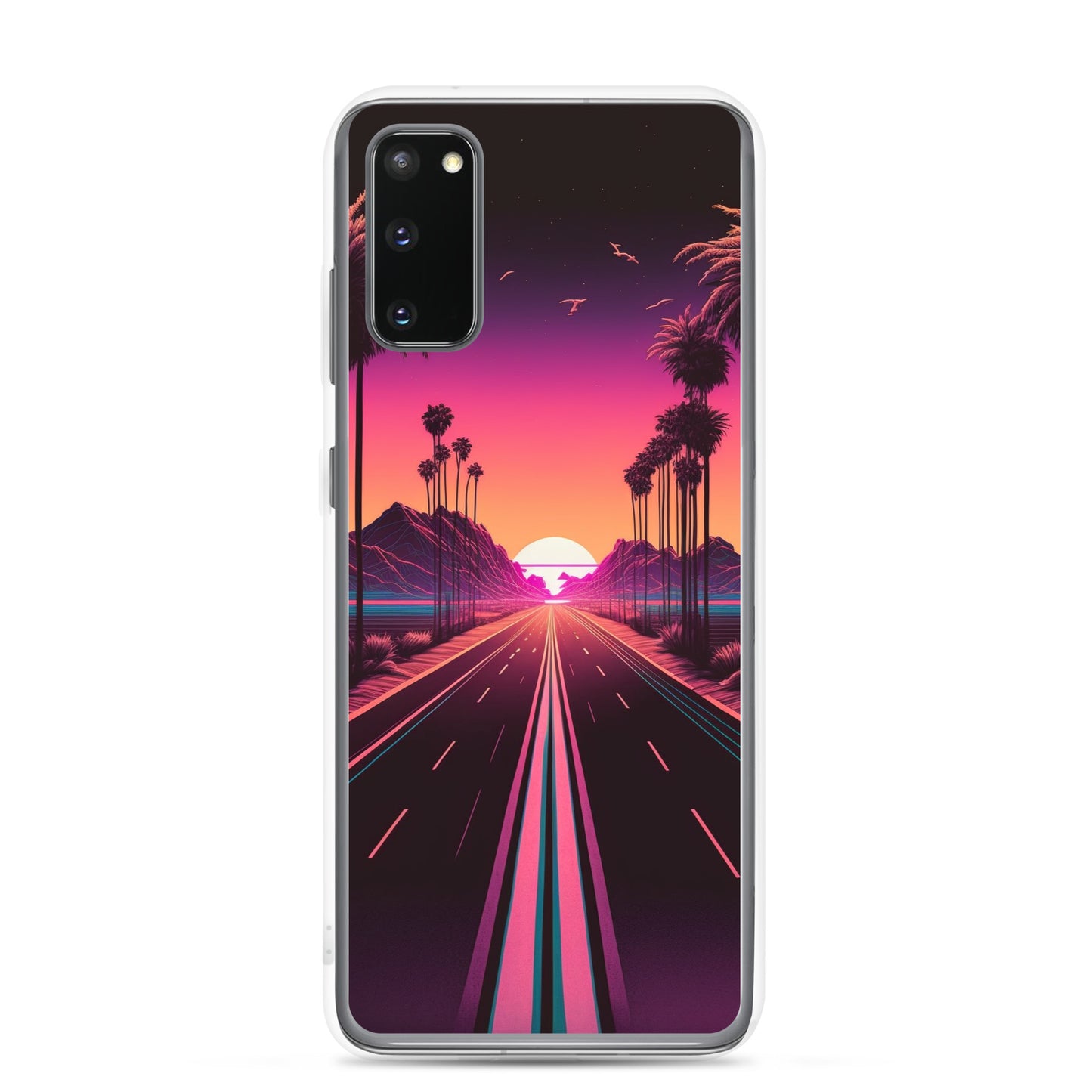 Samsung Case - Synthwave Mountain Sunset Highway