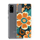 Samsung Case - Orange and Turquoise Blossom