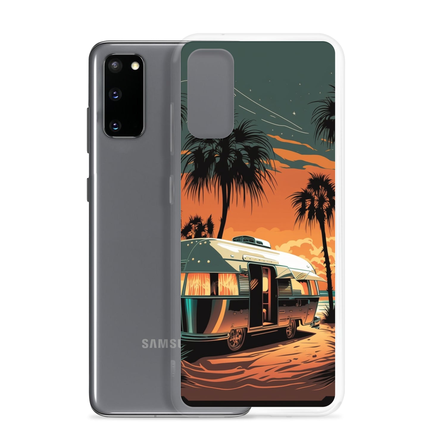 Samsung Case - Silver Beach Camper