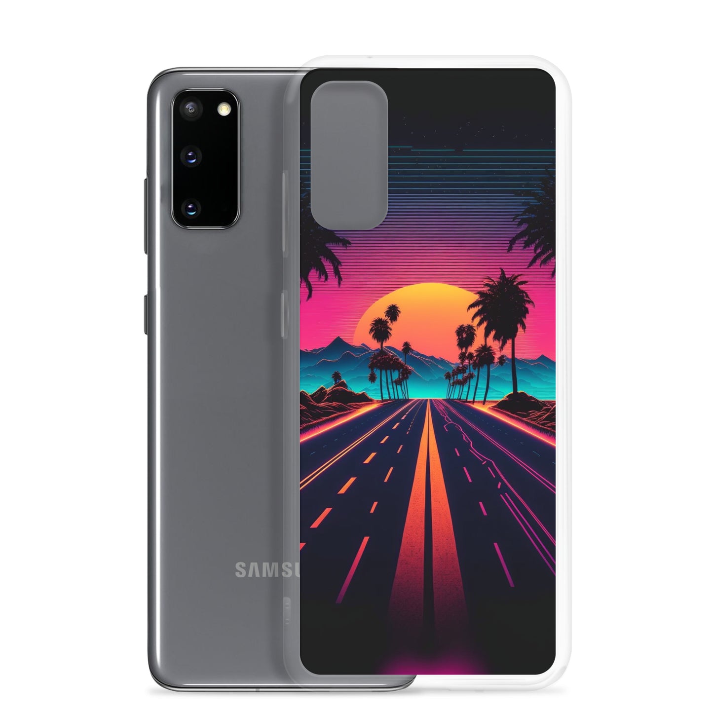 Samsung Case - Synthwave Purple Sunset