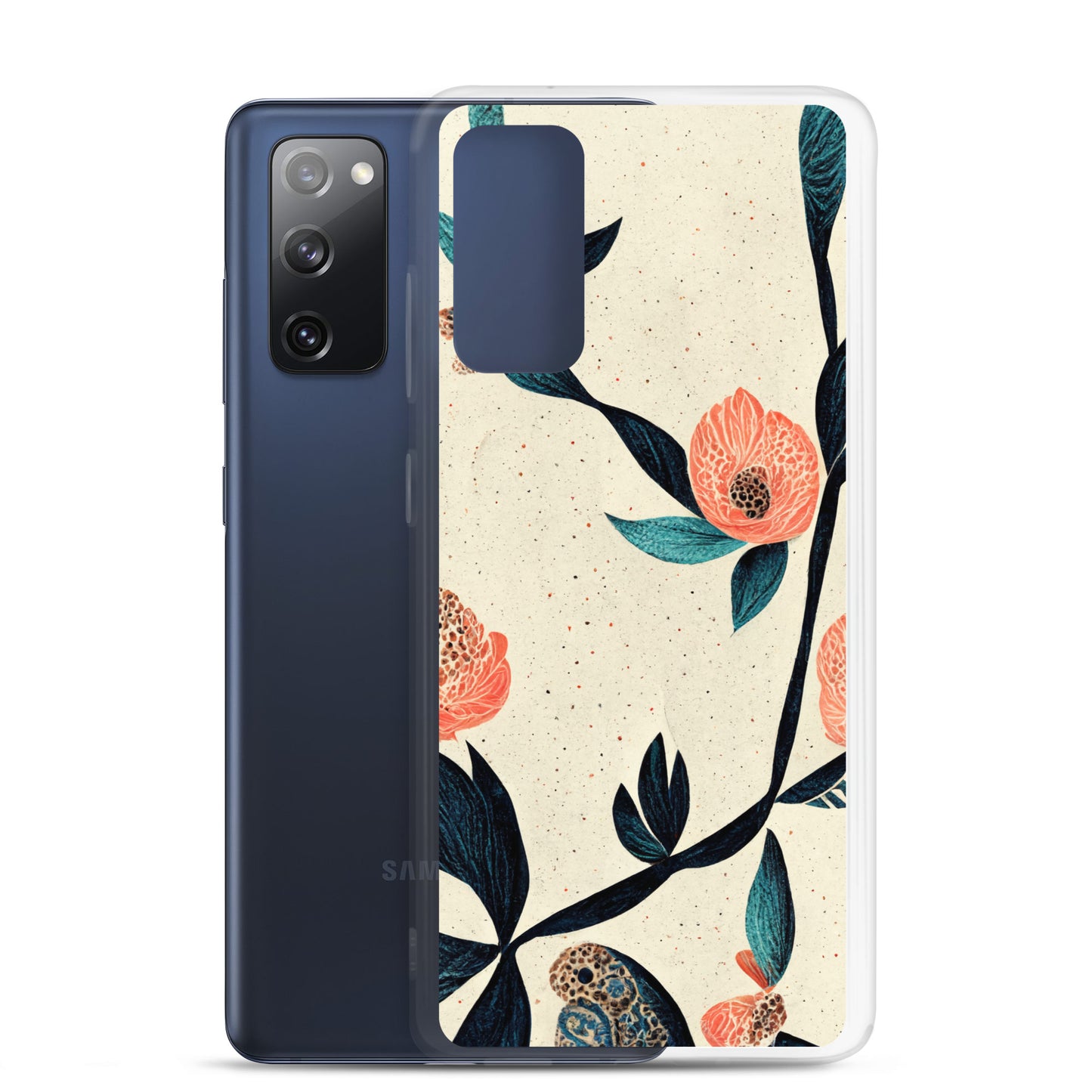 Samsung Case - Paisley Flowers on Speckled Ivory