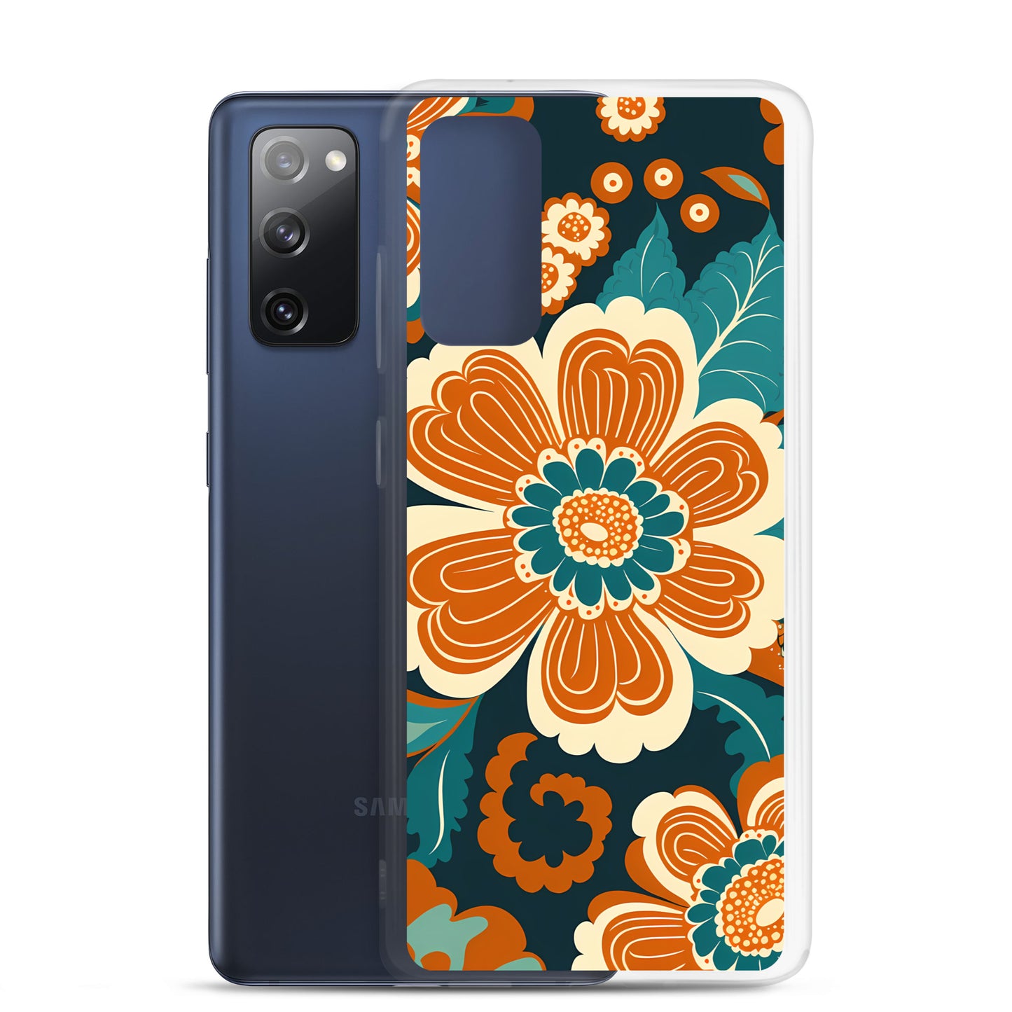 Samsung Case - Orange and Turquoise Blossom