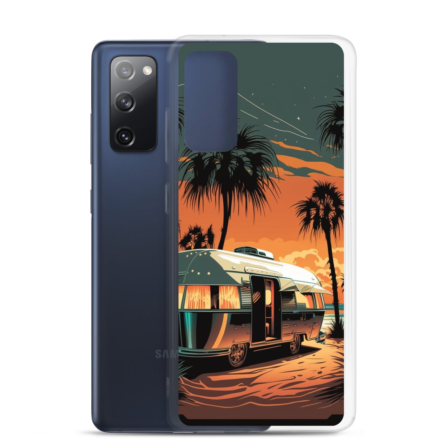 Samsung Case - Silver Beach Camper