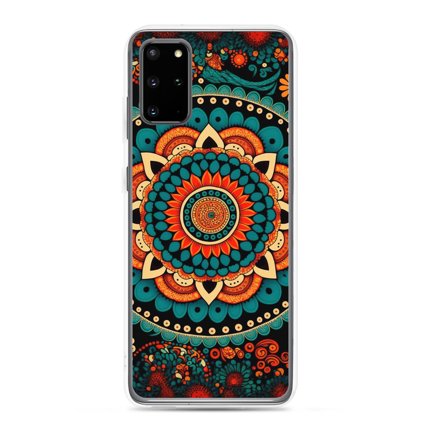 Samsung Case - Orange and Turquoise Mandala