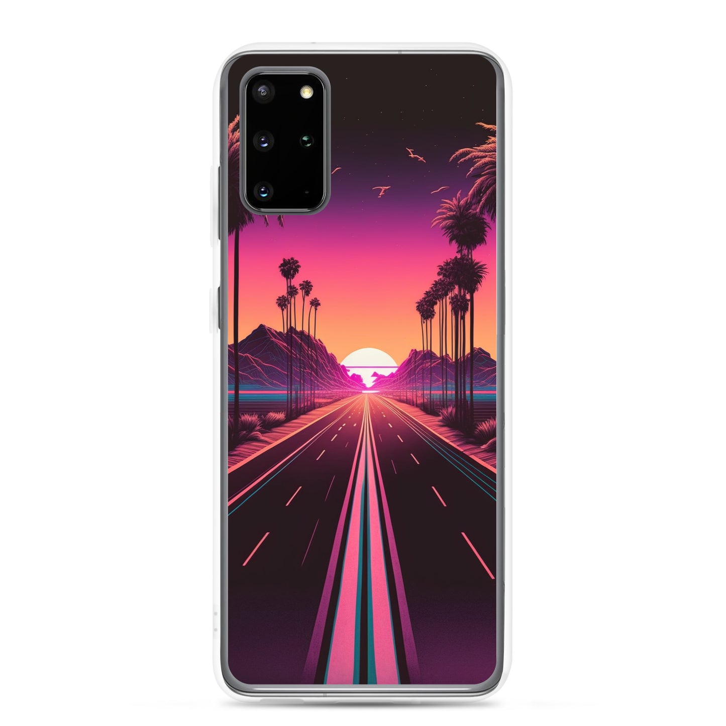 Samsung Case - Synthwave Mountain Sunset Highway