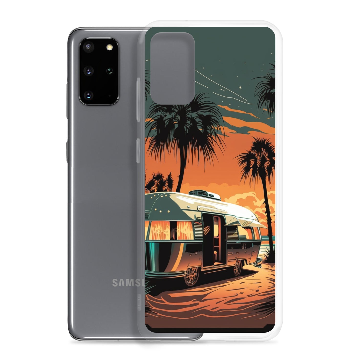 Samsung Case - Silver Beach Camper
