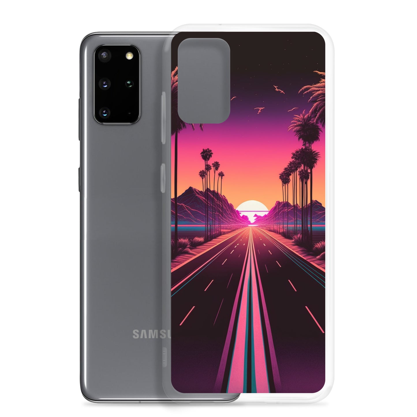Samsung Case - Synthwave Mountain Sunset Highway