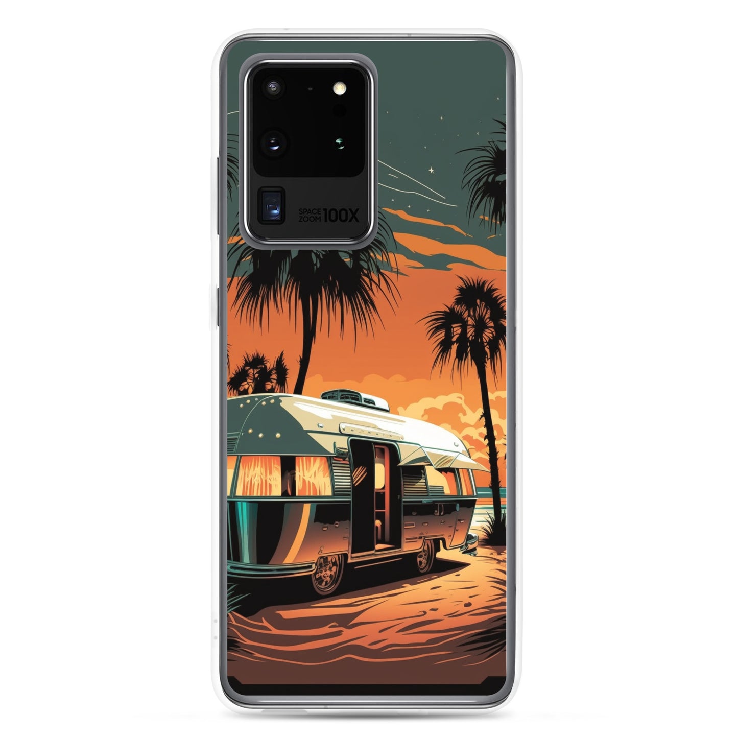 Samsung Case - Silver Beach Camper