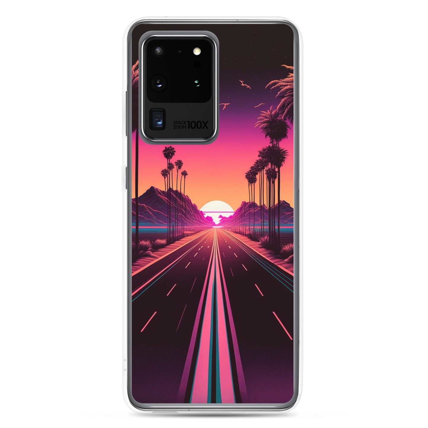 Samsung Case - Synthwave Mountain Sunset Highway