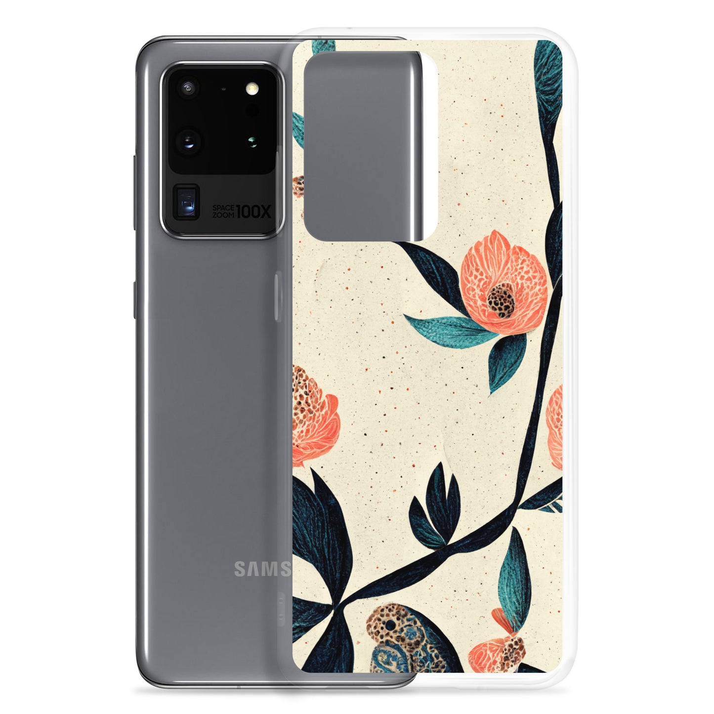 Samsung Case - Paisley Flowers on Speckled Ivory