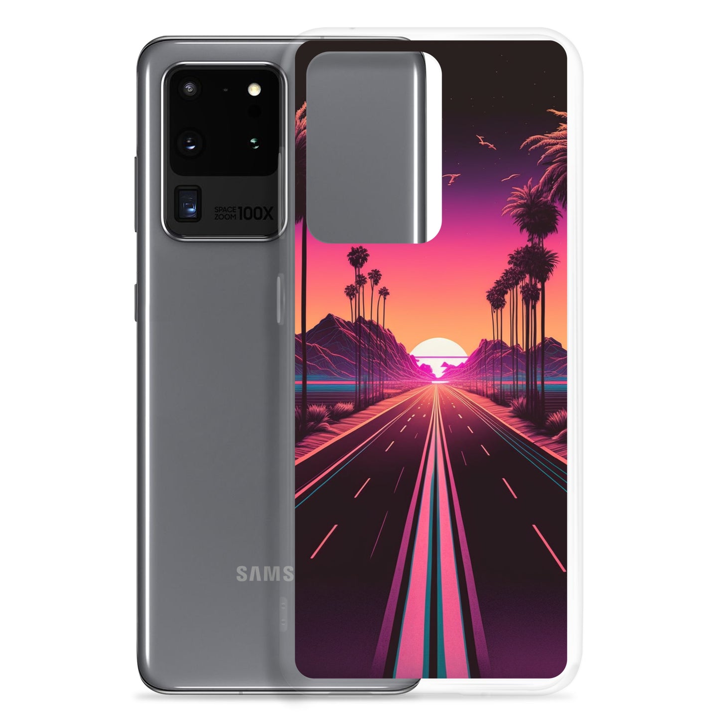 Samsung Case - Synthwave Mountain Sunset Highway