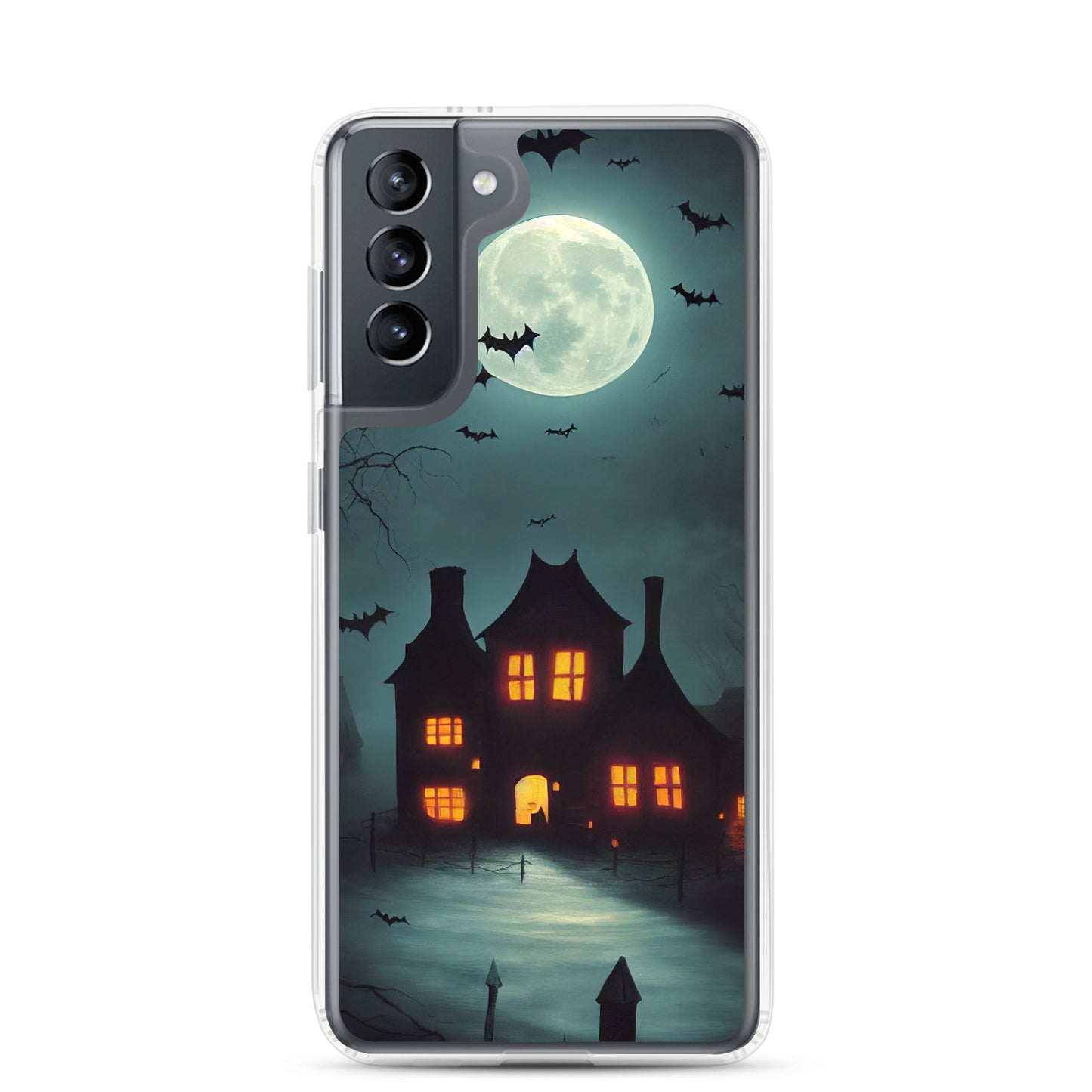 Samsung Case - Halloween Spooky House Under the Moon