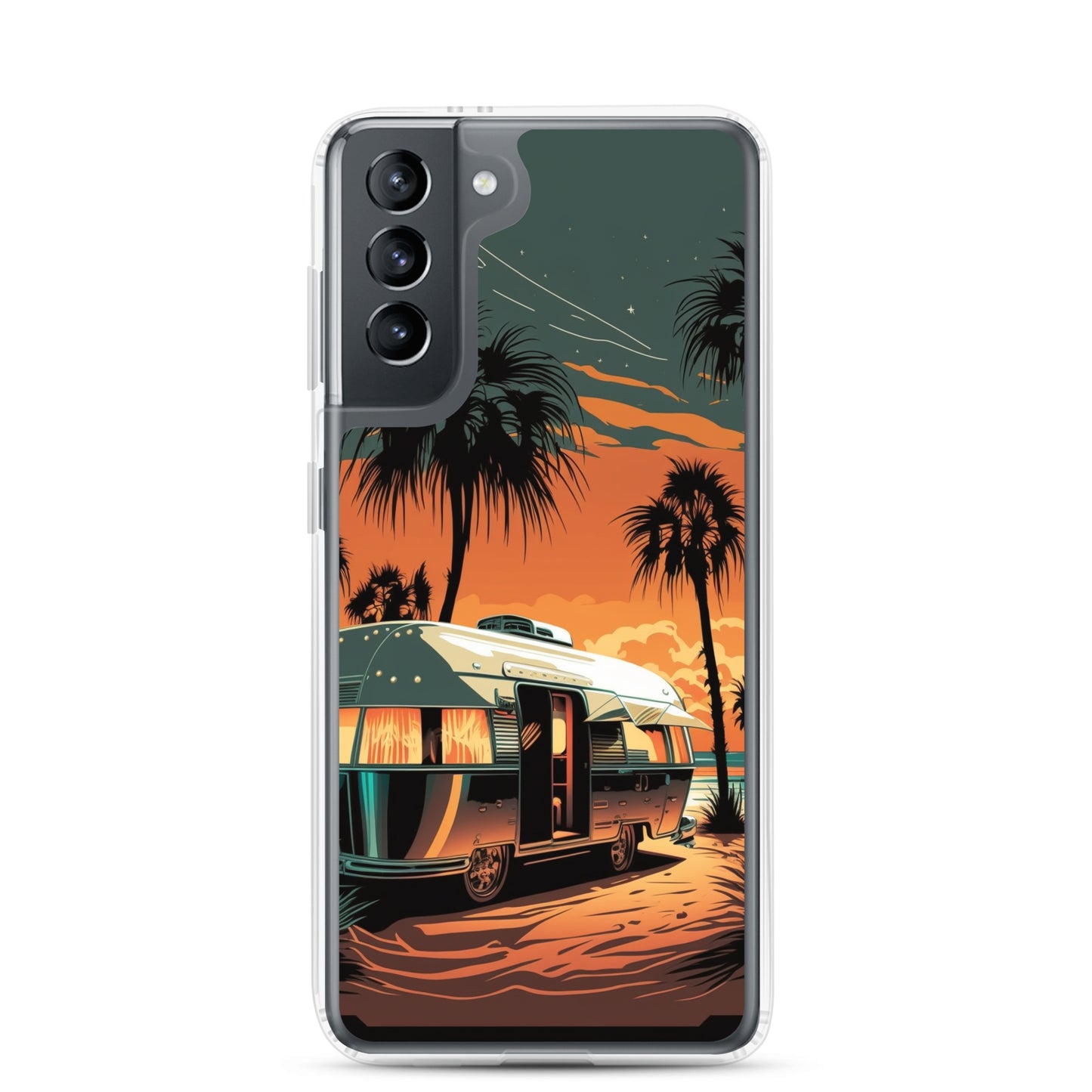 Samsung Case - Silver Beach Camper