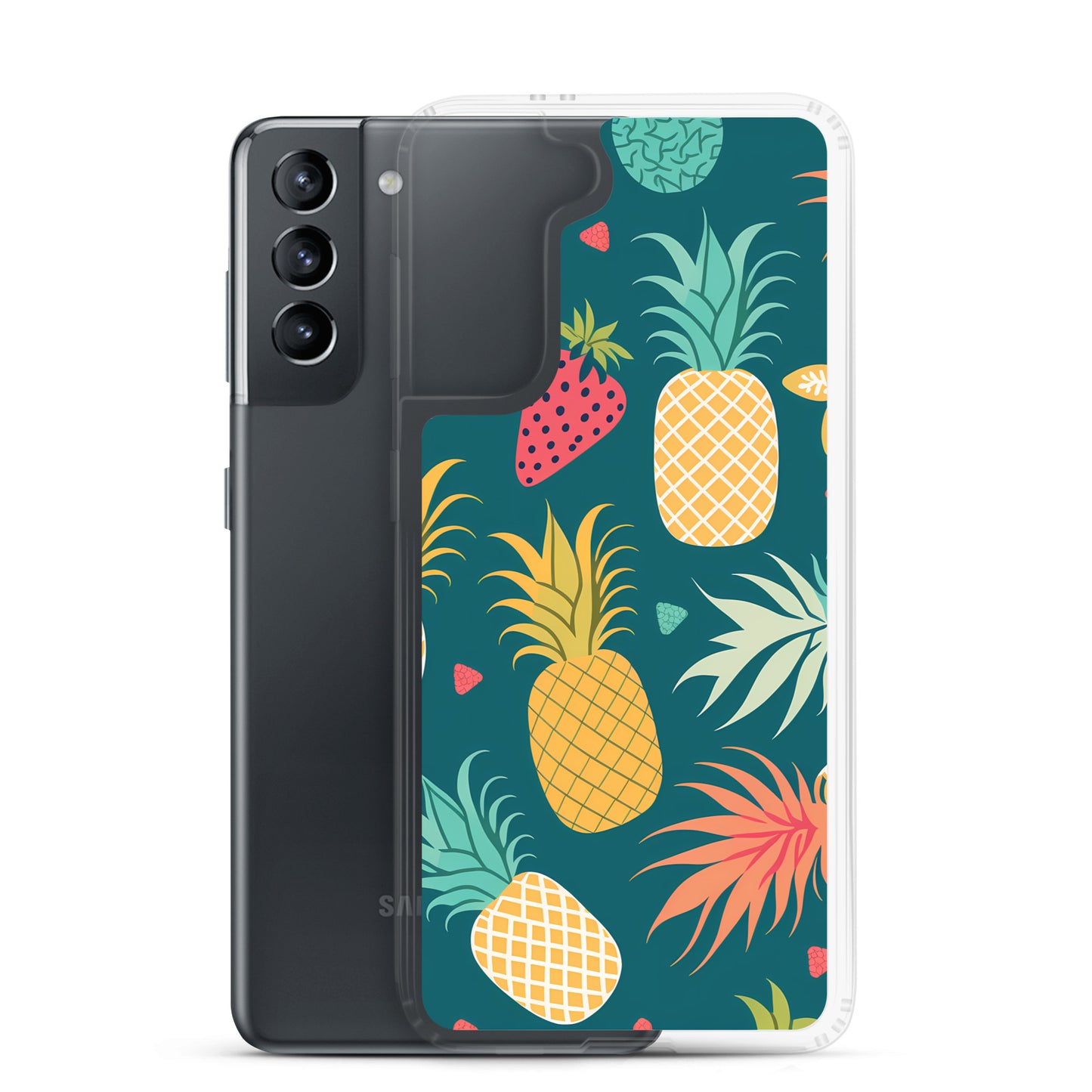 Samsung Case - Pineapples on Aqua