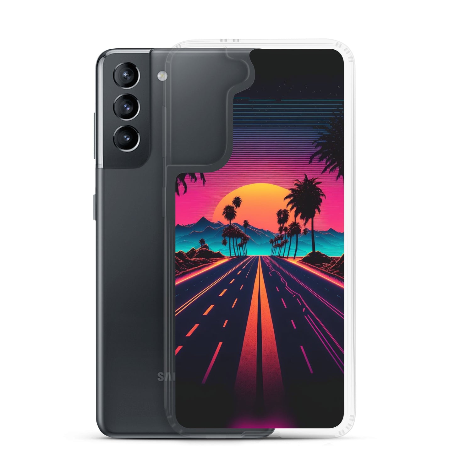 Samsung Case - Synthwave Purple Sunset