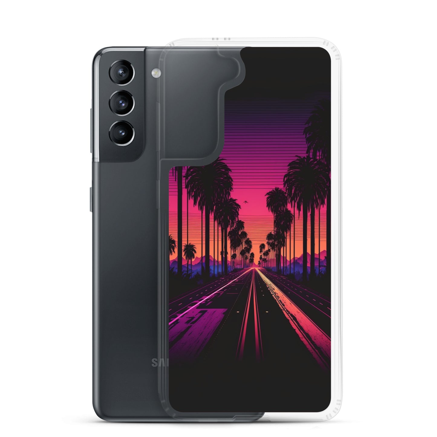 Samsung Case - Synthwave Palm Highway