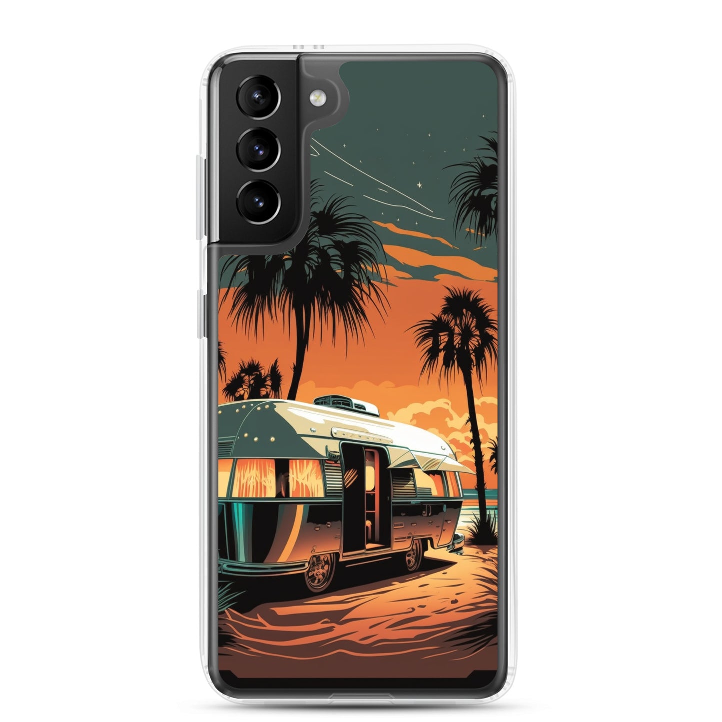 Samsung Case - Silver Beach Camper