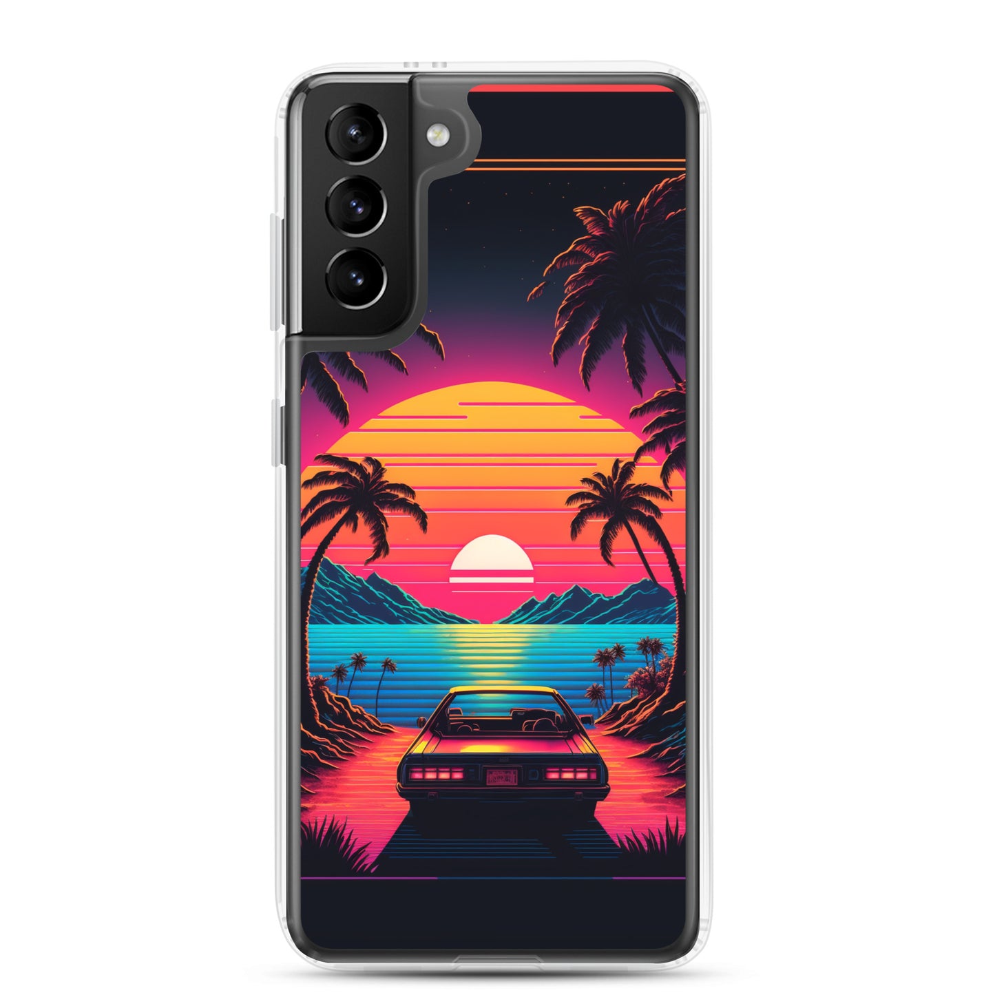 Samsung Case - Synthwave Ocean Sunset